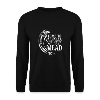 Komm Nach Walhalla, Wir Haben Met - Unisex Pullover - Schwarz - Vorne - Alina (178cm) & Michal (187cm)