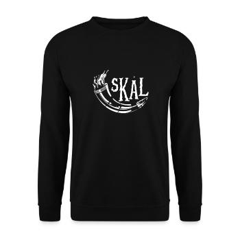 Hornscale Le Viking - Sweat-shirt Unisexe - noir - Devant - Alina (178cm) & Michal (187cm)