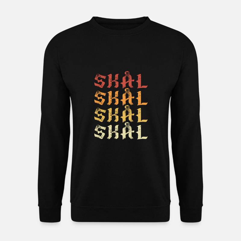 Skal Viking Retro - Unisex Sweatshirt - black