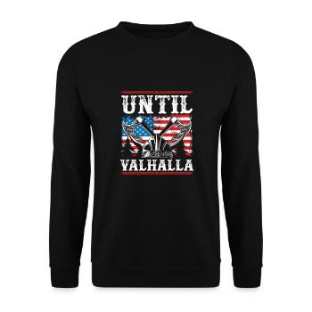 Bis Walhalla Usa flagge - Unisex Pullover - Schwarz - Vorne - Alina (178cm) & Michal (187cm)