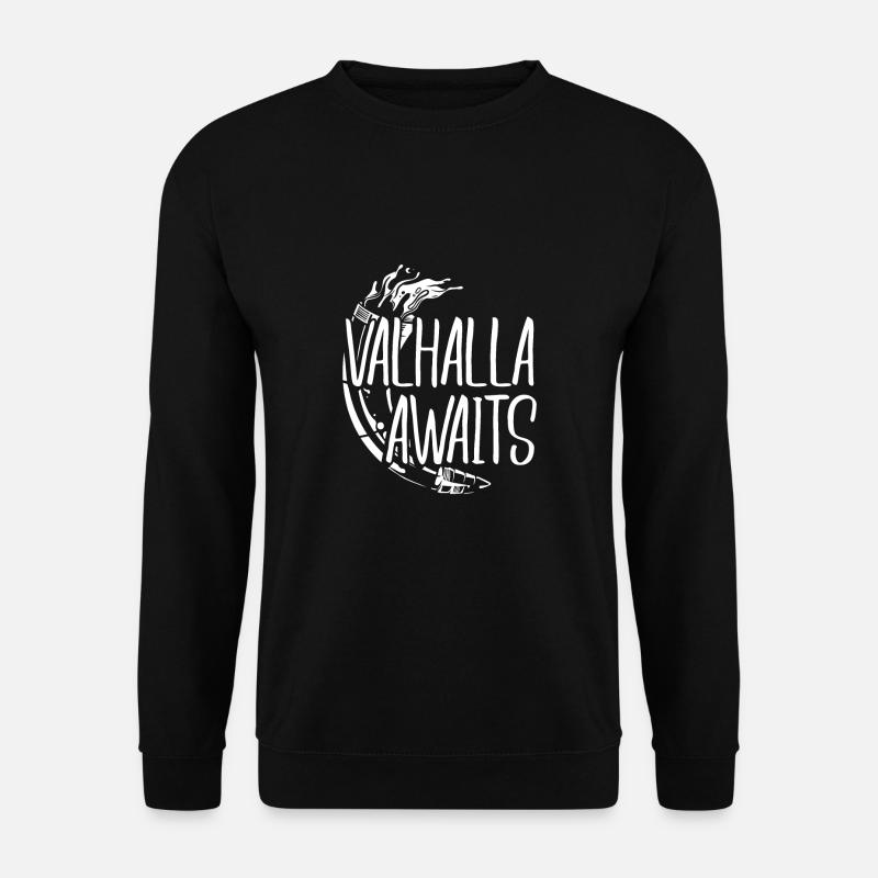Valhalla waits horn - Unisex Sweatshirt - black