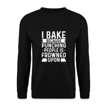 I Bake Weil boxing - Unisex Sweatshirt - black - Front - Alina (178cm) & Michal (187cm)