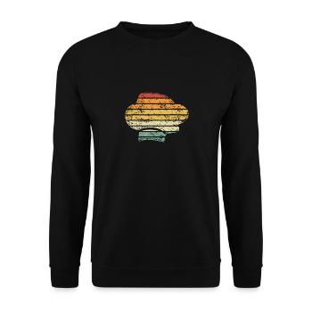 Pâte en rétro vintage - Sweat-shirt Unisexe - noir - Devant - Alina (178cm) & Michal (187cm)
