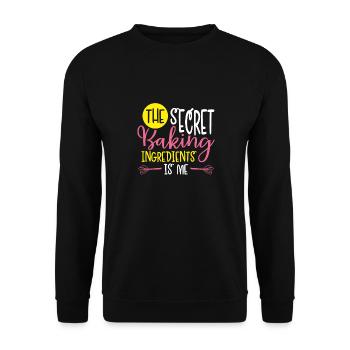 The Secret Baking Ingredients - Unisex Sweatshirt - black - Front - Alina (178cm) & Michal (187cm)