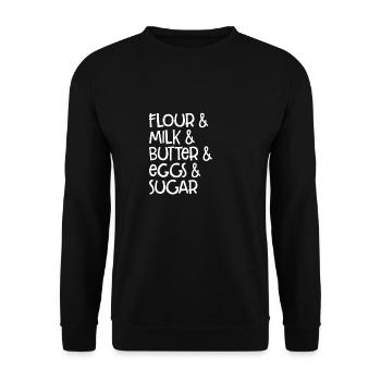 Baking recipe - Unisex Sweatshirt - black - Front - Alina (178cm) & Michal (187cm)