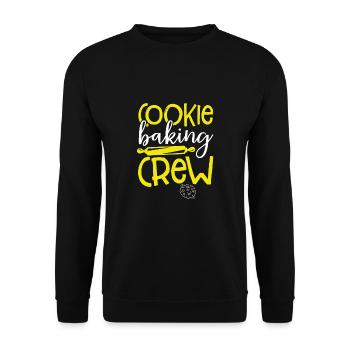 Cookies Baking Crew - Unisex Sweatshirt - black - Front - Alina (178cm) & Michal (187cm)