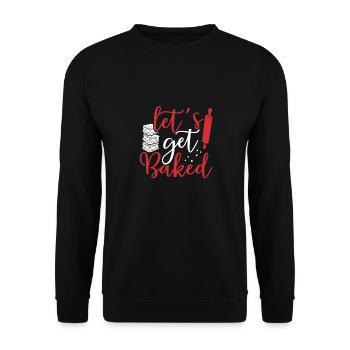 Let's bake - Unisex Sweatshirt - black - Front - Alina (178cm) & Michal (187cm)