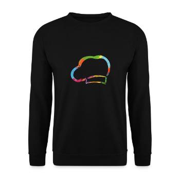 Bunte Bäckermütze - Unisex Pullover - Schwarz - Vorne - Alina (178cm) & Michal (187cm)