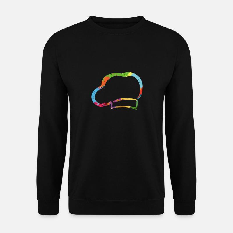 Bunte Bäckermütze - Unisex Pullover - Schwarz