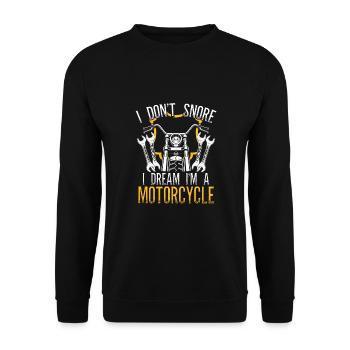 I dream, I'm a motorcycle - Unisex Sweatshirt - black - Front - Alina (178cm) & Michal (187cm)