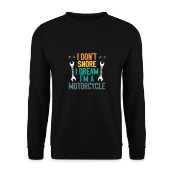 I am a motorcycle - Unisex Sweatshirt - black - Front - Alina (178cm) & Michal (187cm)