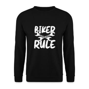 Règle du motard - Sweat-shirt Unisexe - noir - Devant - Alina (178cm) & Michal (187cm)