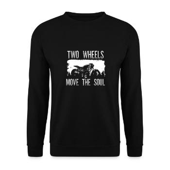 Mein Motorrad Bewegt Die Seele - Unisex Pullover - Schwarz - Vorne - Alina (178cm) & Michal (187cm)