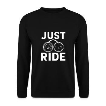 Motorcycle Speedometer Easy Driving - Unisex Sweatshirt - black - Front - Alina (178cm) & Michal (187cm)