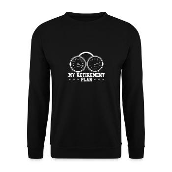 Motorcycle Speedometer My Plan - Unisex Sweatshirt - black - Front - Alina (178cm) & Michal (187cm)