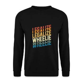 Biker Bunt Legalisieren - Unisex Pullover - Schwarz - Vorne - Alina (178cm) & Michal (187cm)