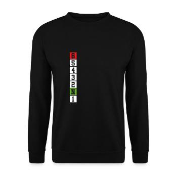 Motorcycle GearShift Six - Unisex Sweatshirt - black - Front - Alina (178cm) & Michal (187cm)