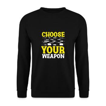 Choose your knife weapon - Unisex Sweatshirt - black - Front - Alina (178cm) & Michal (187cm)