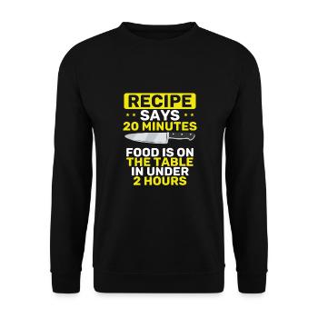 Recipe says wrong - Unisex Sweatshirt - black - Front - Alina (178cm) & Michal (187cm)