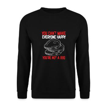 You can't make everyone happy - Unisex Sweatshirt - black - Front - Alina (178cm) & Michal (187cm)