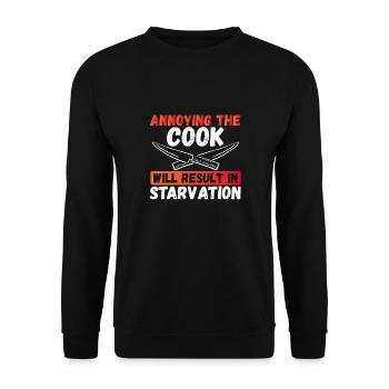 An Annoying Cook Leads to Famines - Unisex Sweatshirt - black - Front - Alina (178cm) & Michal (187cm)