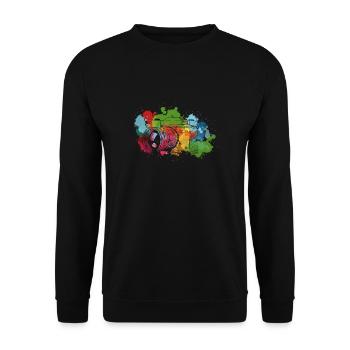 Color splash digital camera - Unisex Sweatshirt - black - Front - Alina (178cm) & Michal (187cm)