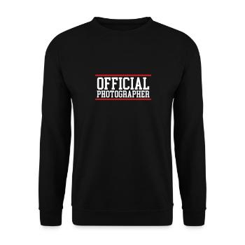 Offizieller Fotograf - Unisex Pullover - Schwarz - Vorne - Alina (178cm) & Michal (187cm)