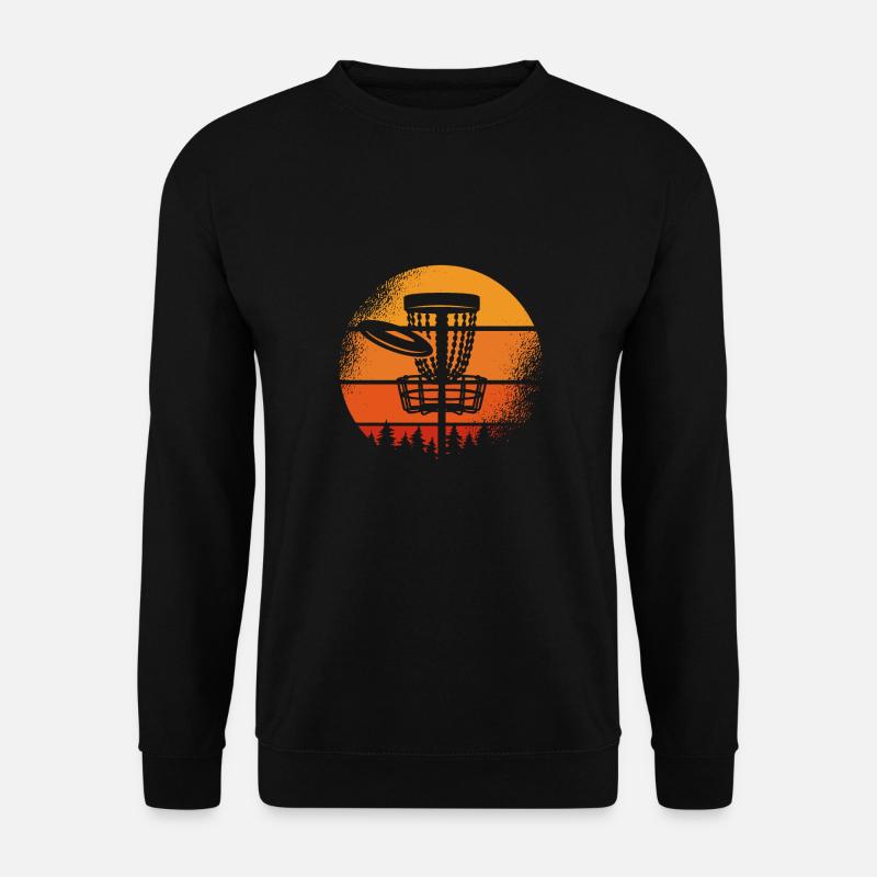 Disc Golf Retro Sun - Sweat-shirt Unisexe - noir