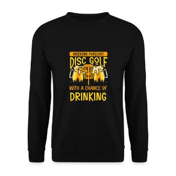 Disc Golf And Beer Drinking - Unisex Sweatshirt - black - Front - Alina (178cm) & Michal (187cm)