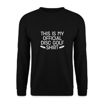 This is my disc golf shirt - Unisex Sweatshirt - black - Front - Alina (178cm) & Michal (187cm)