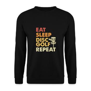 Manger du discgolf de sommeil - Sweat-shirt Unisexe - noir - Devant - Alina (178cm) & Michal (187cm)