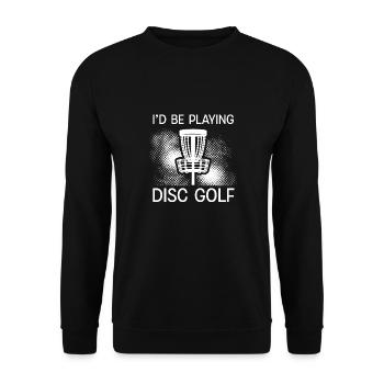 Je joue au disc golf - Sweat-shirt Unisexe - noir - Devant - Alina (178cm) & Michal (187cm)