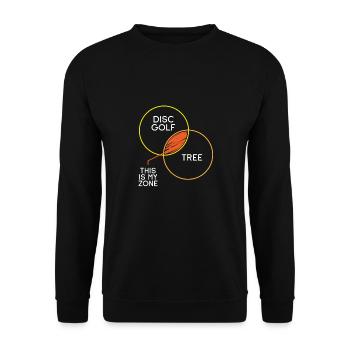 Disc Golf et Tree Zone - Sweat-shirt Unisexe - noir - Devant - Alina (178cm) & Michal (187cm)