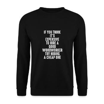 Ein Guter Schreiner - Unisex Pullover - Schwarz - Vorne - Alina (178cm) & Michal (187cm)