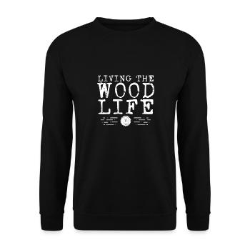 The Life of Wood - Unisex Sweatshirt - black - Front - Alina (178cm) & Michal (187cm)