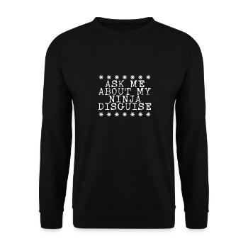 Posez-moi des questions sur mon - Sweat-shirt Unisexe - noir - Devant - Alina (178cm) & Michal (187cm)