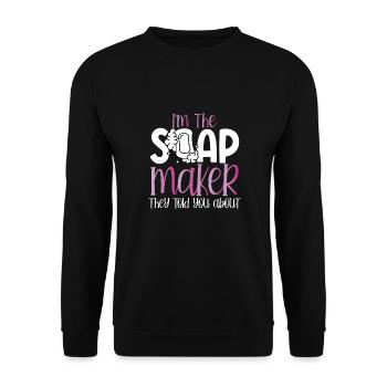 Je suis le savonnier - Sweat-shirt Unisexe - noir - Devant - Alina (178cm) & Michal (187cm)