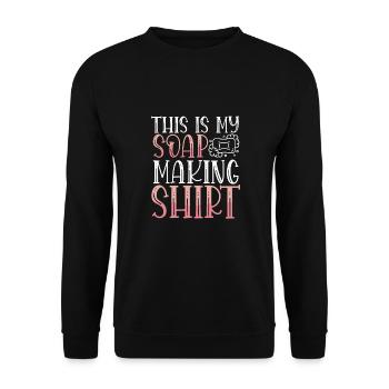 Dieses Ist Mein Niedliches seifen hemd - Unisex Pullover - Schwarz - Vorne - Alina (178cm) & Michal (187cm)