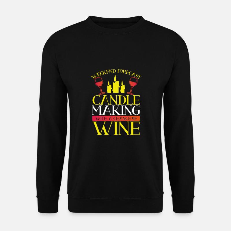 Candle making with wine - Unisex Sweatshirt - black