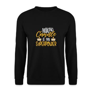 Kerze Zu Machen Ist Meine Kraft - Unisex Pullover - Schwarz - Vorne - Alina (178cm) & Michal (187cm)
