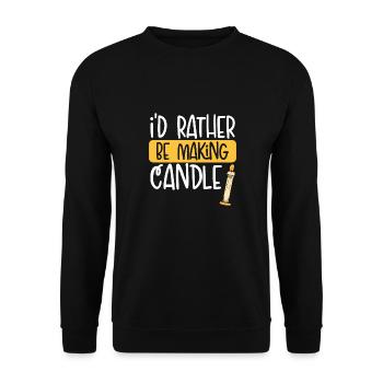 Machen Sie Lieber Eine Kerze - Unisex Pullover - Schwarz - Vorne - Alina (178cm) & Michal (187cm)