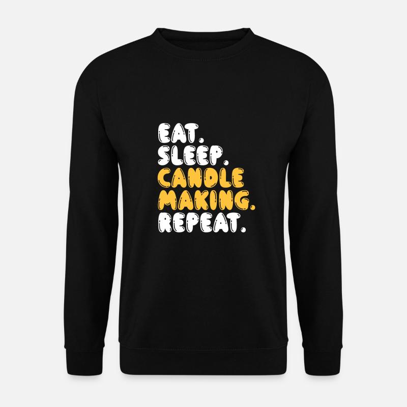 Eat Sleep Candles Repeat - Unisex Sweatshirt - black