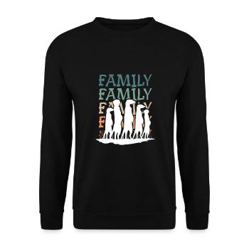 Famille des suricates - Sweat-shirt Unisexe - noir - Devant - Alina (178cm) & Michal (187cm)