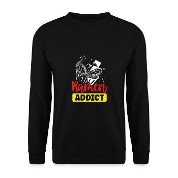 Accro aux ramen - Sweat-shirt Unisexe - noir - Devant - Alina (178cm) & Michal (187cm)