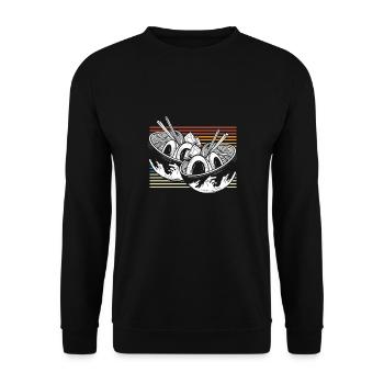 Ramen bowl retro vintage - Unisex Sweatshirt - black - Front - Alina (178cm) & Michal (187cm)