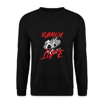 Ramen Blanc Vie - Sweat-shirt Unisexe - noir - Devant - Alina (178cm) & Michal (187cm)