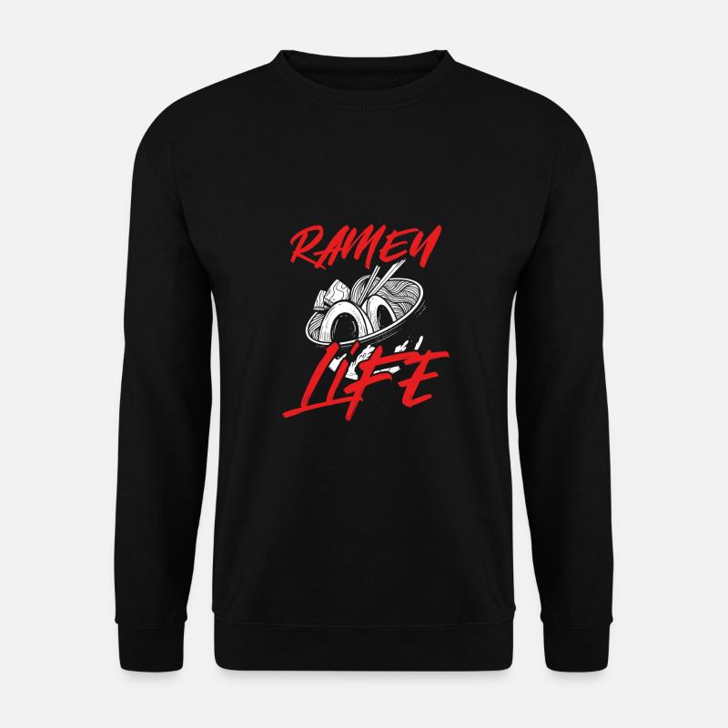 White Ramen Life - Unisex Sweatshirt - black