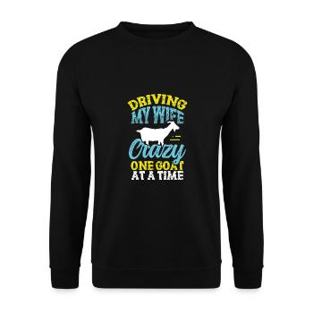 Macht Meine Frau Verrückt - Unisex Pullover - Schwarz - Vorne - Alina (178cm) & Michal (187cm)