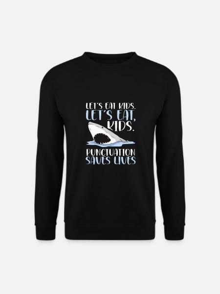 Requin laisser les enfants manger - Sweat-shirt Unisexe - noir