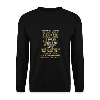 Requin dans un aquarium - Sweat-shirt Unisexe - noir - Devant - Alina (178cm) & Michal (187cm)